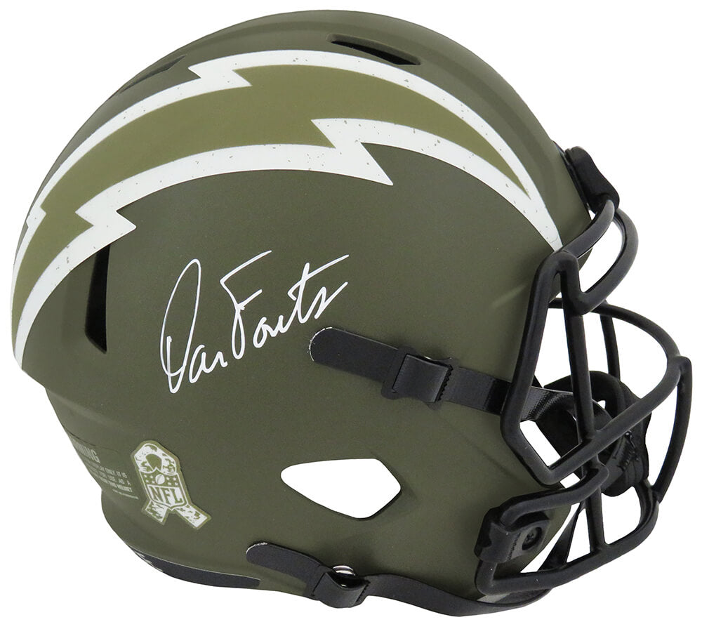Dan Fouts Los Angeles Chargers Autographed Salute to Service Riddell-Powers Sports Memorabilia