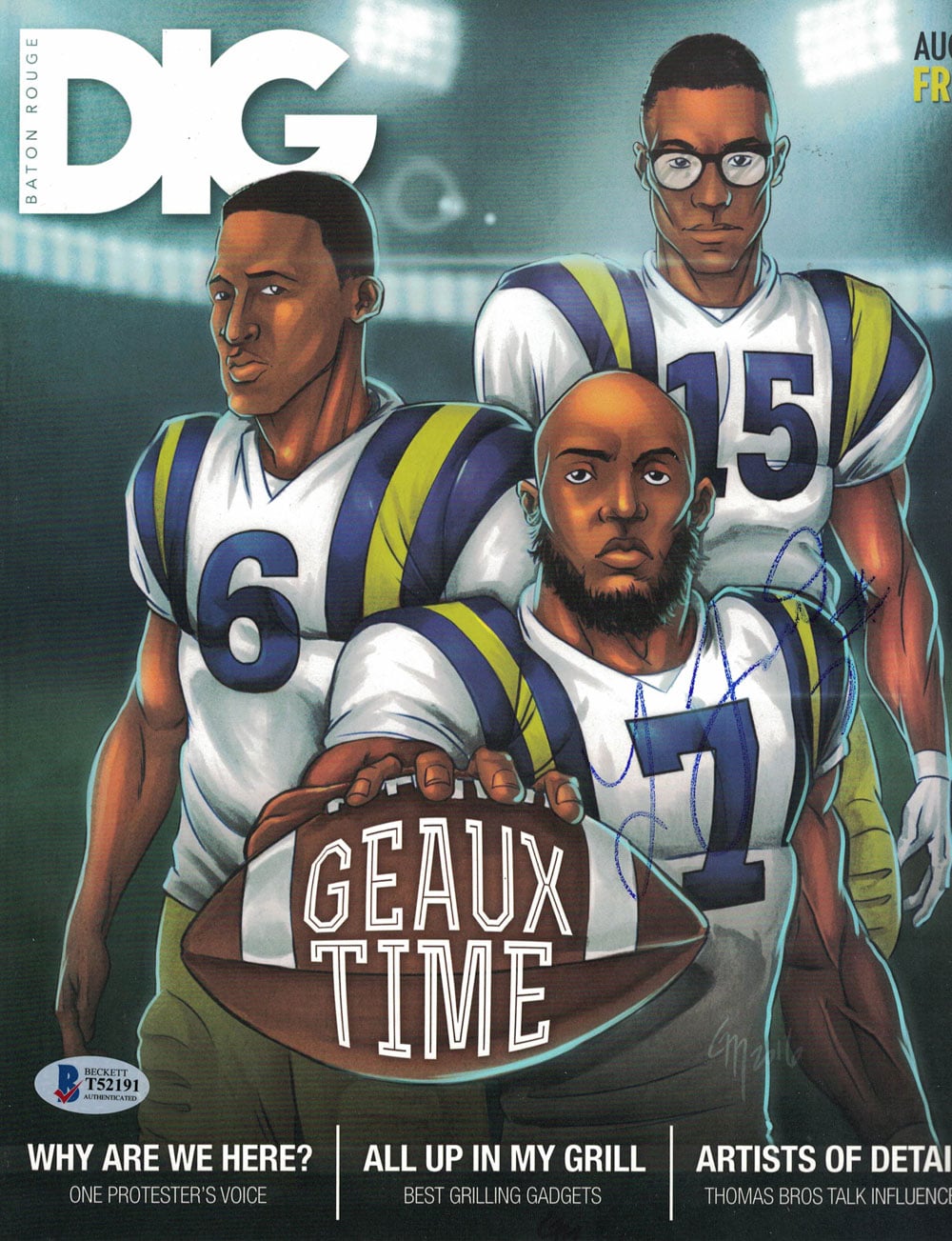 Leonard Fournette LSU Tigers Signed Magazine - Baton Rouge DIG Magazine Beckett-Powers Sports Memorabilia