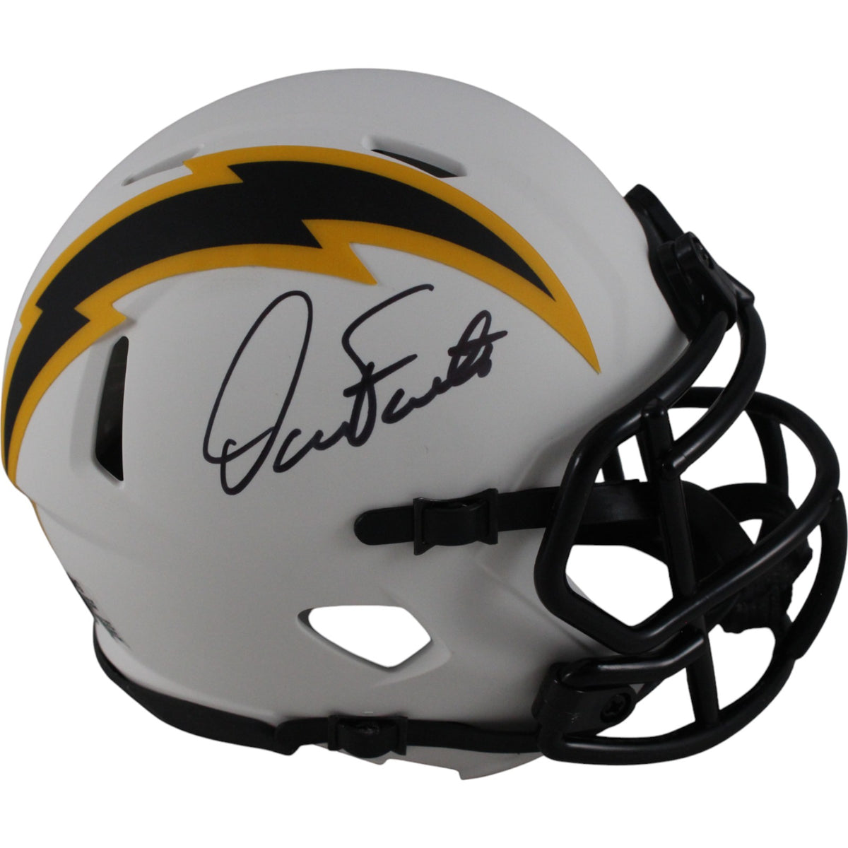 Dan Fouts Los Angeles Chargers Signed Mini Helmet - San Diego Chargers Lunar Beckett Witness Beckett-Powers Sports Memorabilia