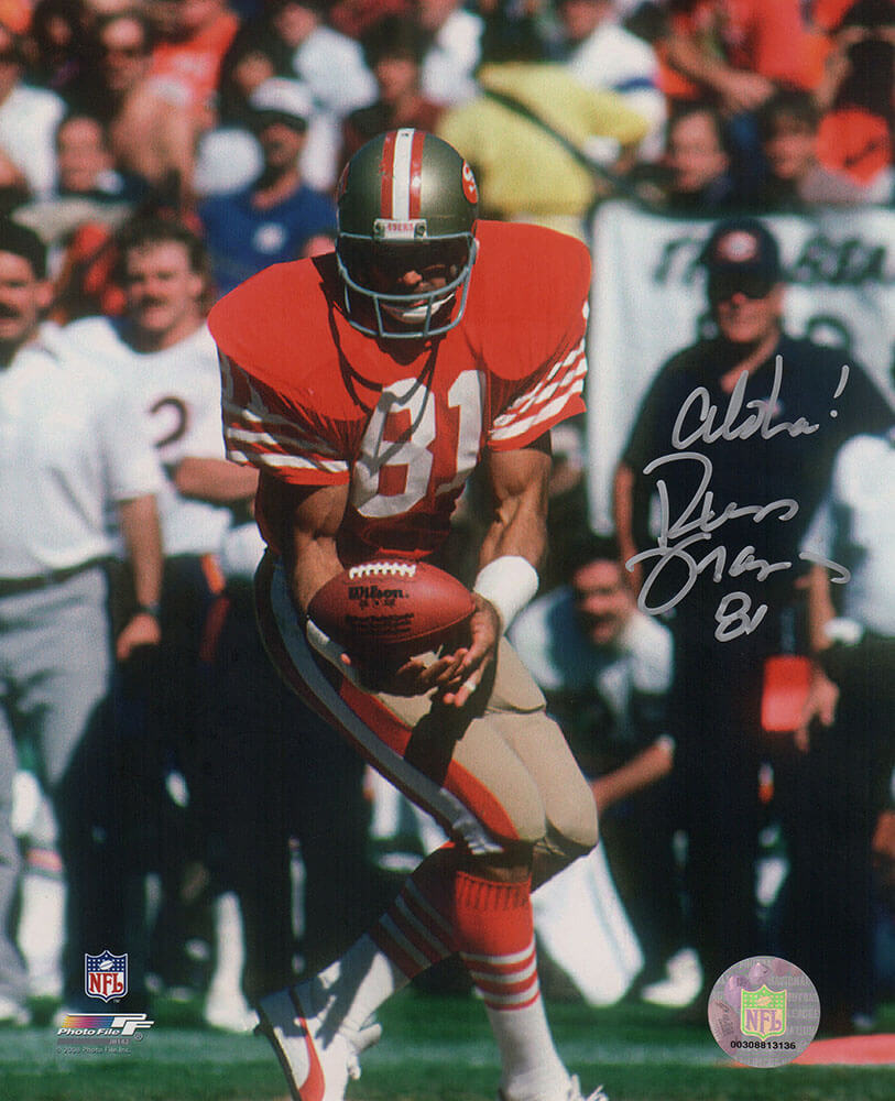 Russ Francis Autographed San Francisco 49ers Action 8x10 Photo with Aloha-Powers Sports Memorabilia