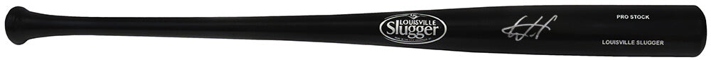 Wander Franco Autographed Louisville Slugger Pro Stock Black Baseball Bat-Powers Sports Memorabilia