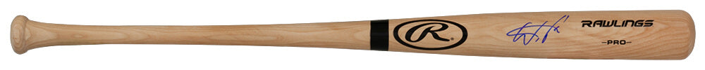 Wander Franco Autographed Rawlings Pro Blonde Baseball Bat JSA-Powers Sports Memorabilia