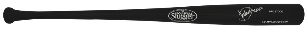 Julio Franco Autographed Louisville Slugger Pro Stock Black Baseball Bat-Powers Sports Memorabilia