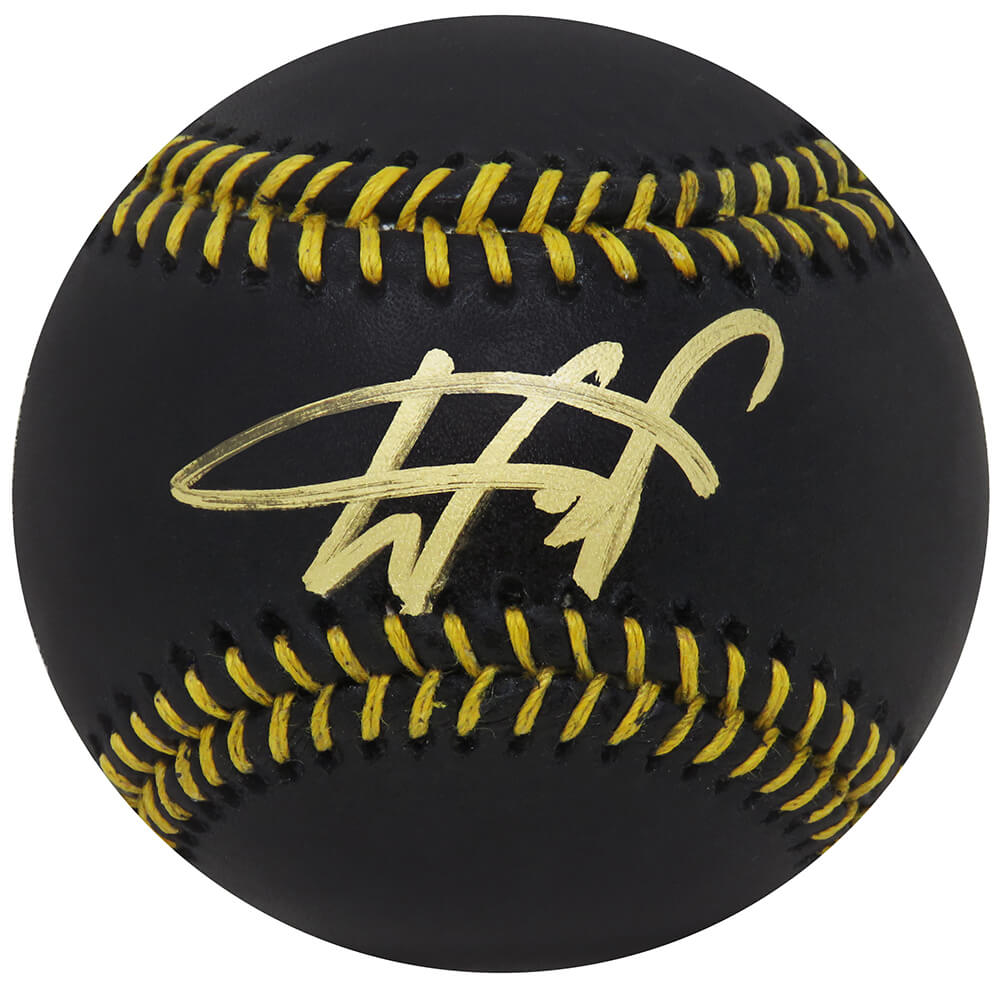 Wander Franco Autographed Rawlings Black MLB Baseball