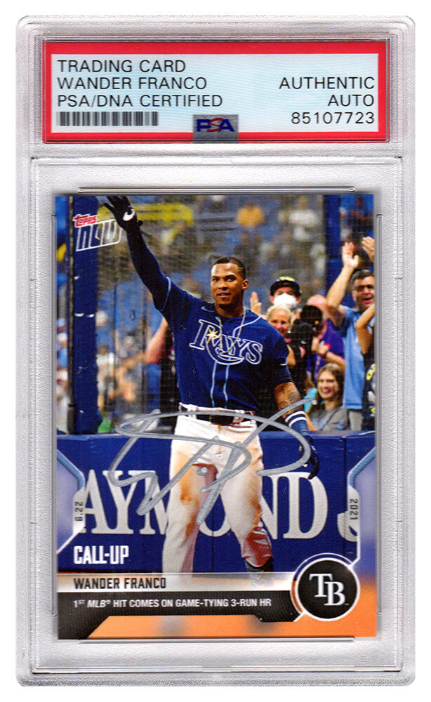 Wander Franco Tampa Bay Rays Autographed 2021 Topps NOW Baseball Card #402-Powers Sports Memorabilia