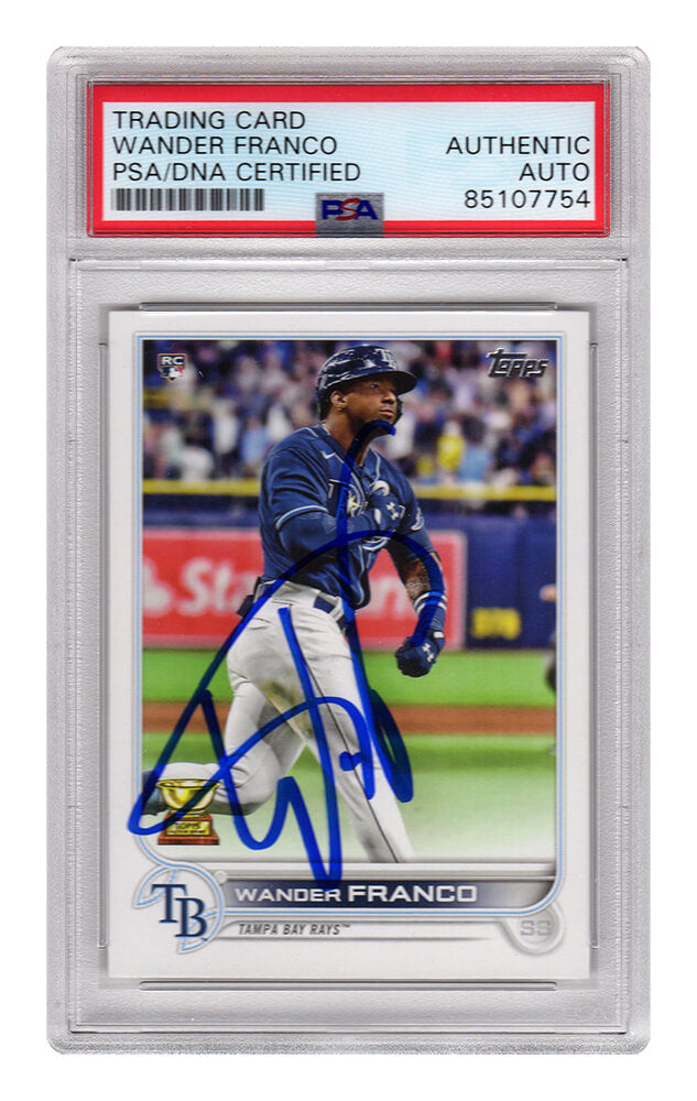 Wander Franco Tampa Bay Rays Autographed 2022 Topps Rookie Baseball Card-Powers Sports Memorabilia