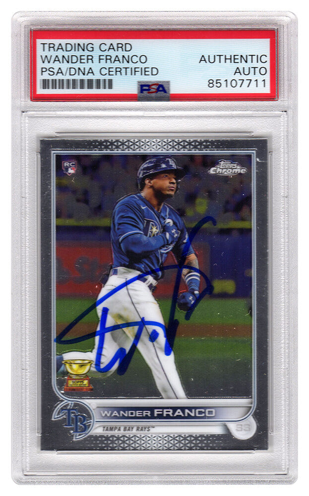 Wander Franco Tampa Bay Rays Autographed 2022 Topps Chrome Rookie Baseball-Powers Sports Memorabilia