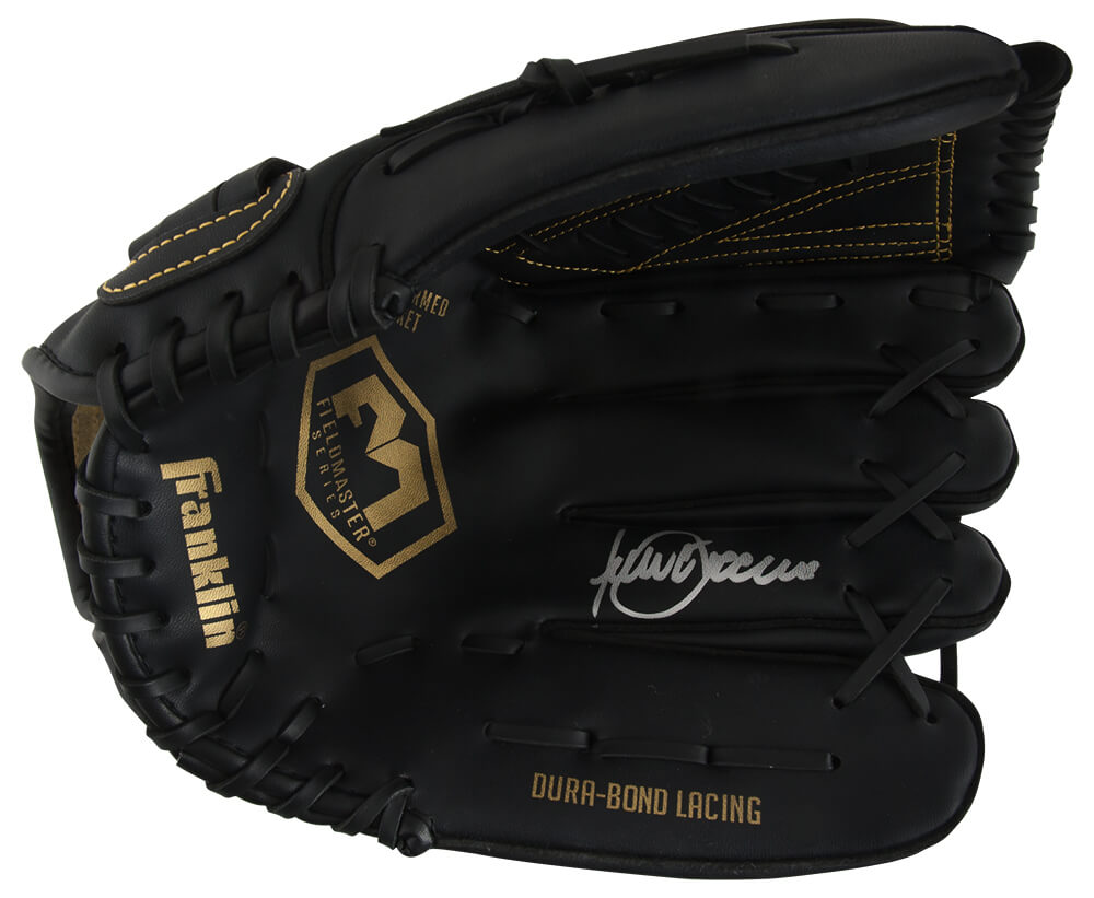 Julio Franco Autographed Franklin Fieldmaster Black Baseball Fielders Glove