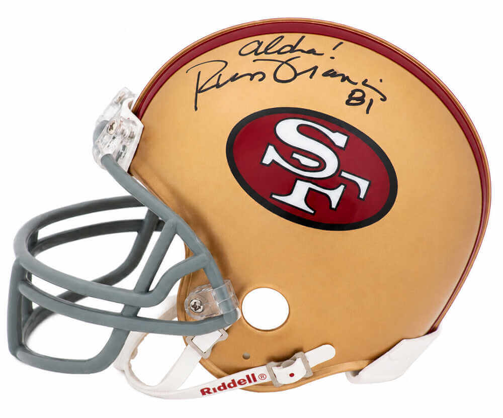 Russ Francis Autographed San Francisco 49ers Throwback Riddell (VSR4) Mini Helmet with Aloha-Powers Sports Memorabilia