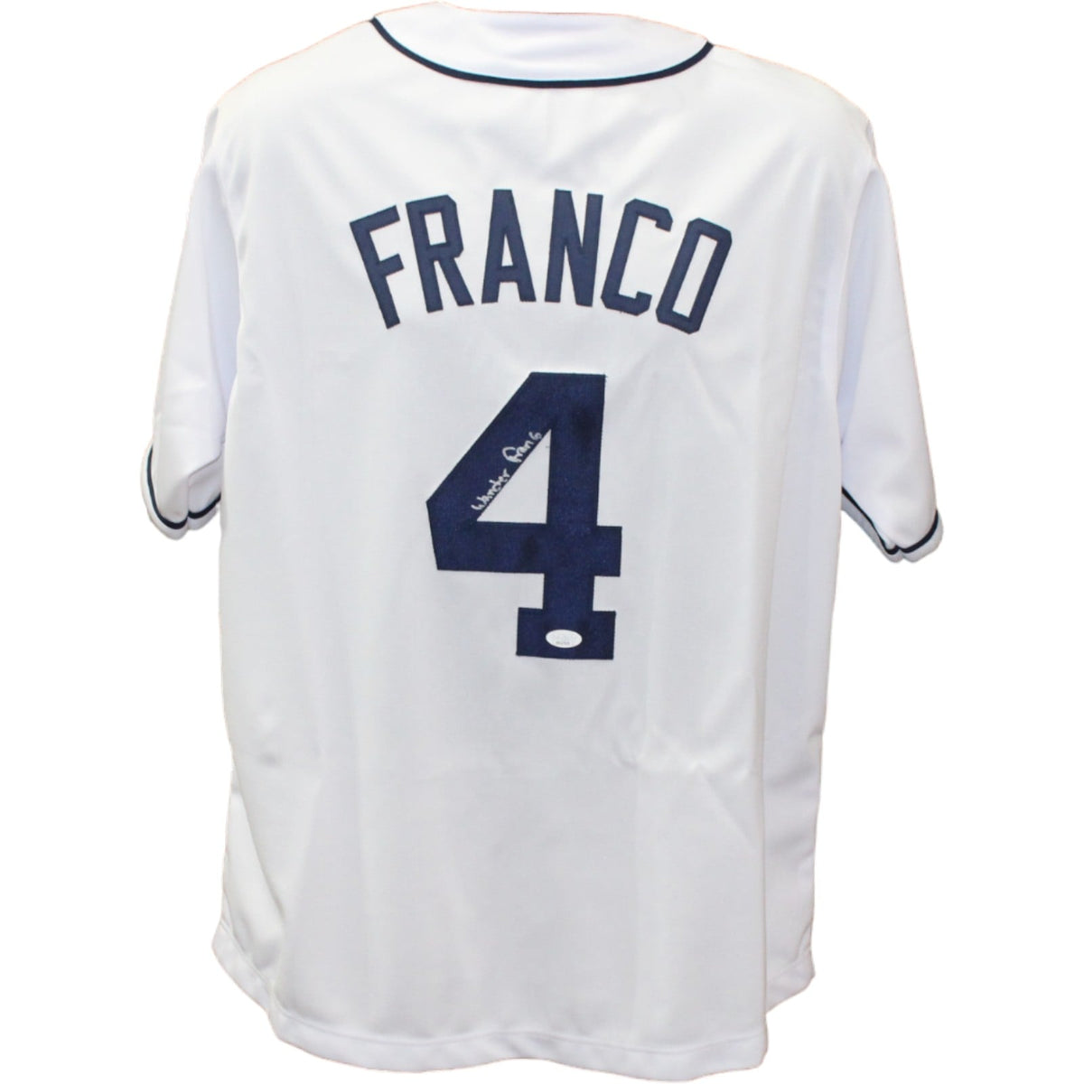 Wander Franco Tampa Bay Rays Signed Jersey - Pro Style White JSA JSA - 43533-Powers Sports Memorabilia