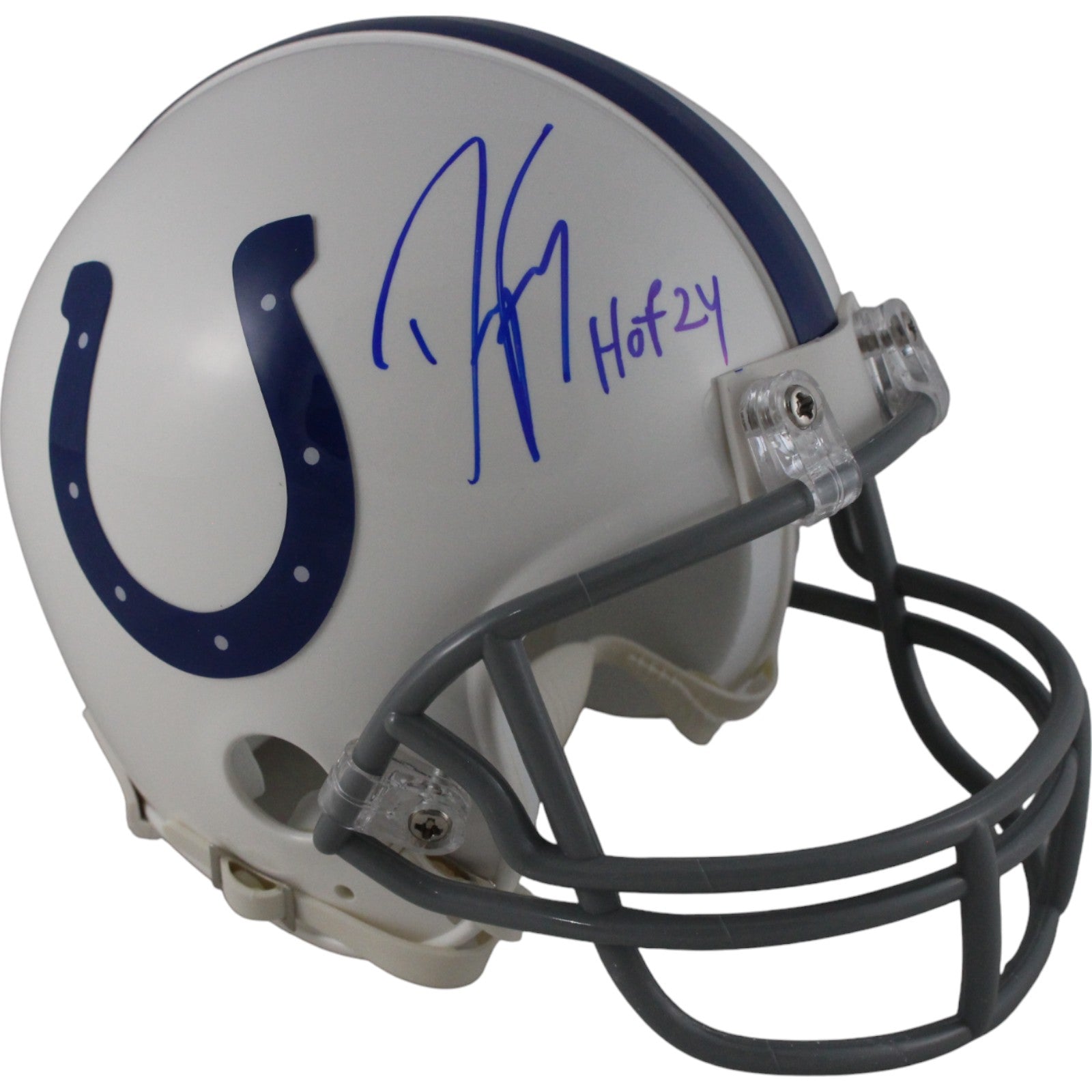 Dwight Freeney Indianapolis Colts VSR4 Signed Mini Helmet HOF-Powers Sports Memorabilia