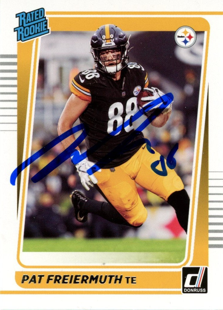 Pat Freiermuth 2021 Donruss Rated Rookie #281 Signed Card-Powers Sports Memorabilia