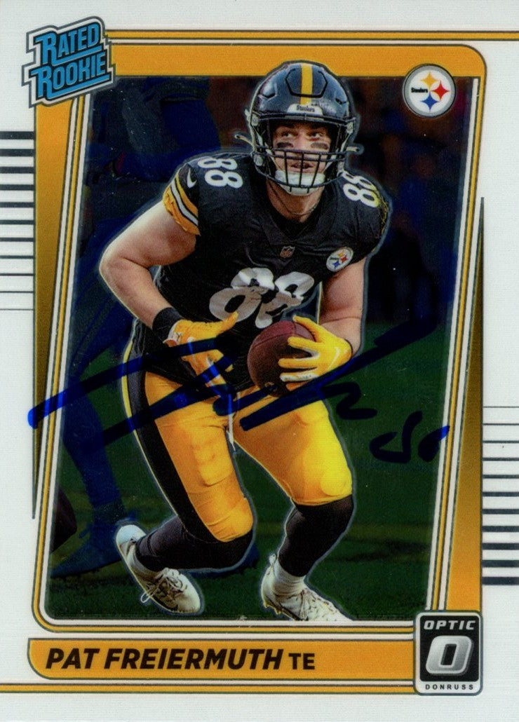 Pat Freiermuth 2021 Donruss Optic Rated Rookie #232 Signed Card-Powers Sports Memorabilia