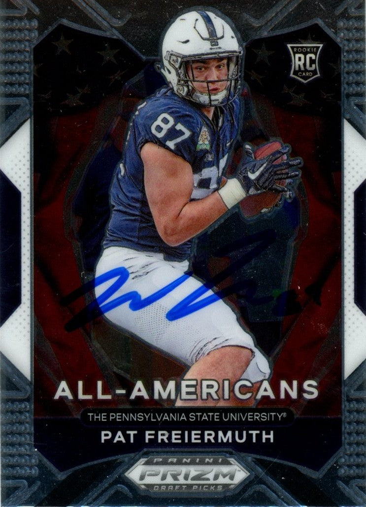 Pat Freiermuth Penn State Signed Card - 21 Panini Prizm Draft Picks USA #184 Beckett Beckett-Powers Sports Memorabilia
