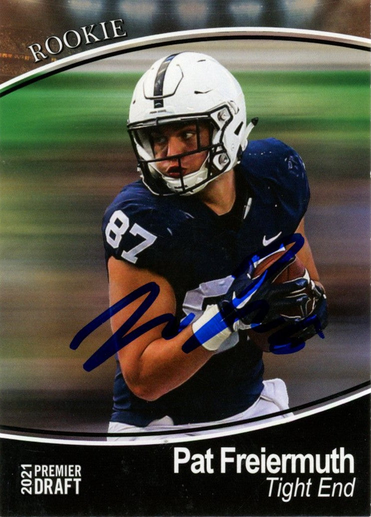 Pat Freiermuth Signed 21 SAGE Premier Draft Black Base #92-Powers Sports Memorabilia