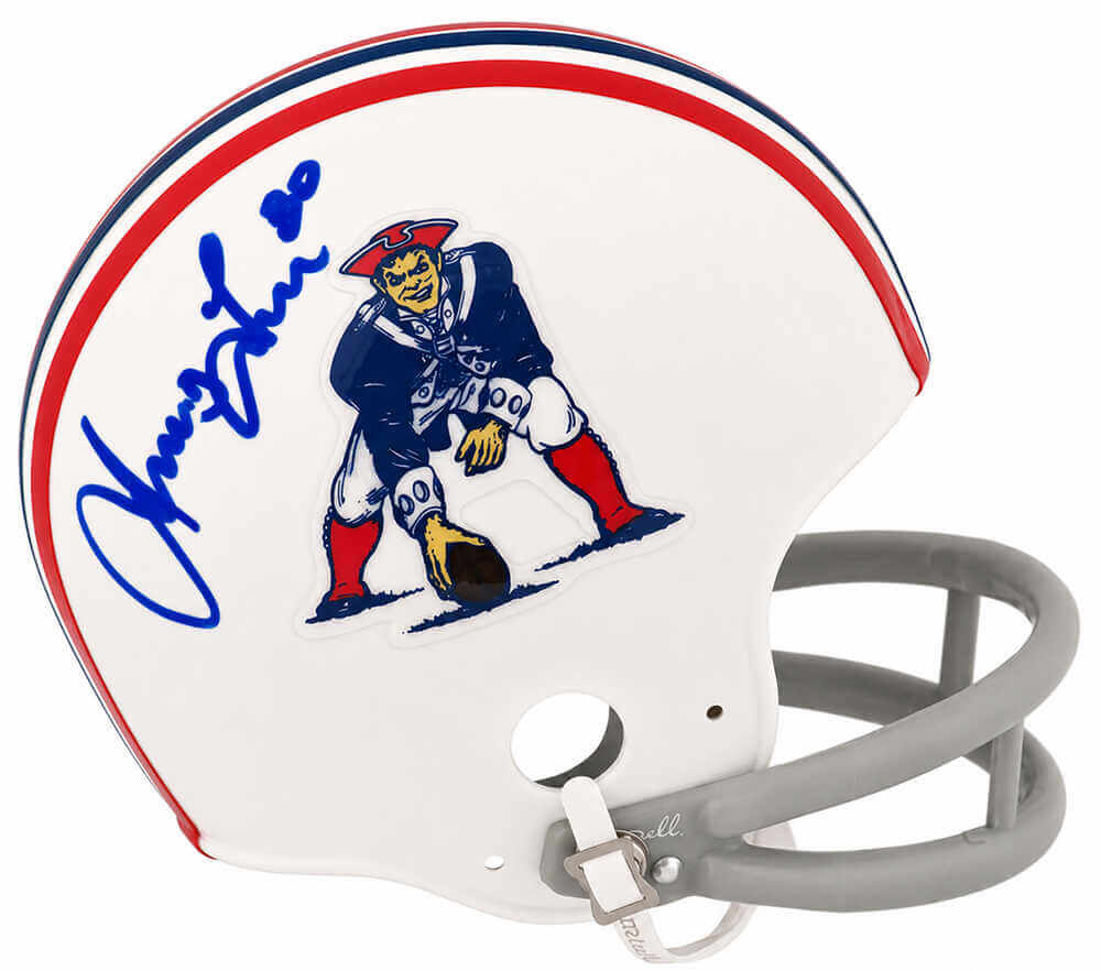 Irving Fryar Autographed New England Patriots Throwback 2-Bar Riddell (VSR4) Mini Helmet-Powers Sports Memorabilia