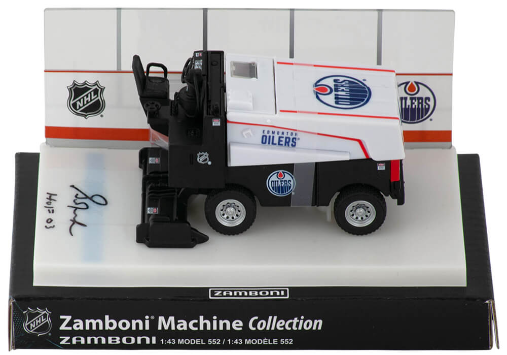Grant Fuhr Edmonton Oilers Autographed NHL Mini Zamboni w/ HOF 03-Powers Sports Memorabilia