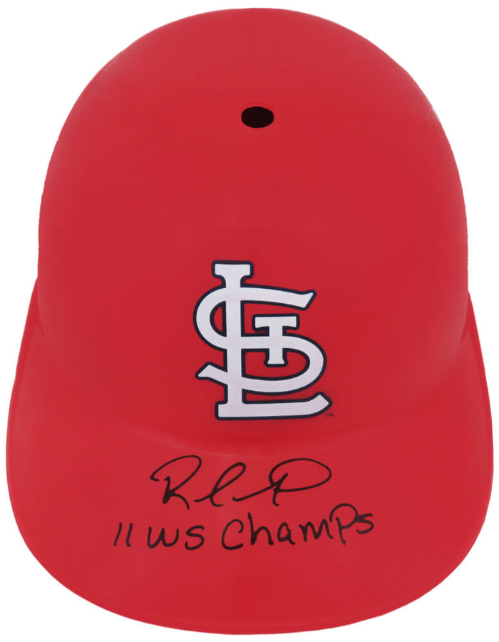 Rafael Furcal Autographed St Louis Cardinals Replica Souvenir Batting Helmet with 11 WS Champs-Powers Sports Memorabilia