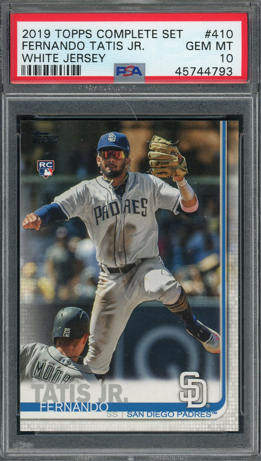 Fernando Tatis Jr 2019 Topps Complete Baseball Rookie Card #410 Graded PSA 10-Powers Sports Memorabilia