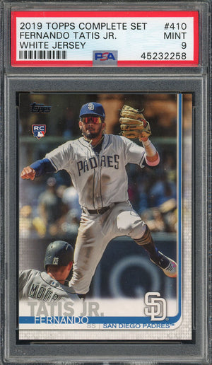 Fernando Tatis Jr 2019 Topps Complete Baseball Rookie Card RC #410 Graded PSA 9 Mint-Powers Sports Memorabilia