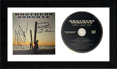Brothers Osborne Autographed 2018 Port Saint Joe Booklet Cover with CD 6.5x12 Custom Framing - 2 sig- COA - CTBL_Ff38043-Powers Sports Memorabilia