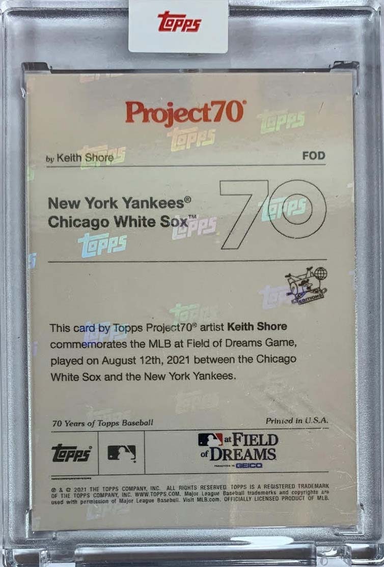 Field of Dreams Kevin Costner 2021 Topps Project 70 Keith Shore Baseball Card-Powers Sports Memorabilia