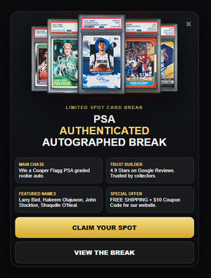 Autographed Basketball Card Break Chance at Cooper Flagg Auto Free Shipping All Sales Final-Powers Sports Memorabilia