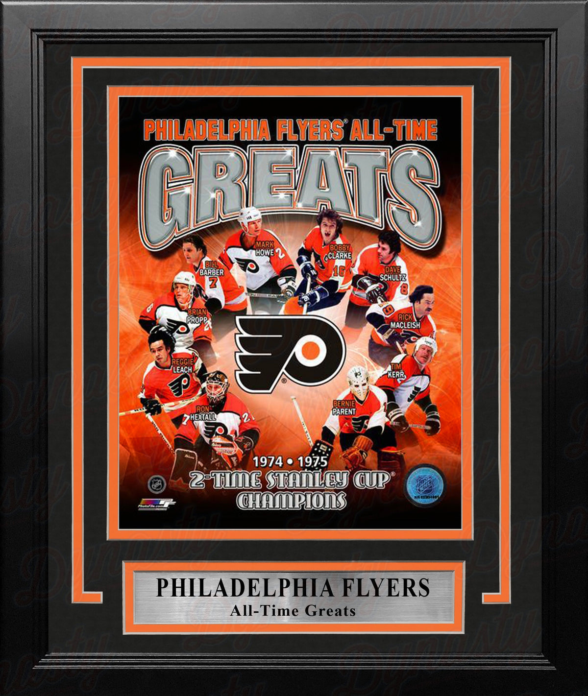 Philadelphia Flyers All-Time Greats 8" x 10" Framed Hockey Display Photo-Powers Sports Memorabilia