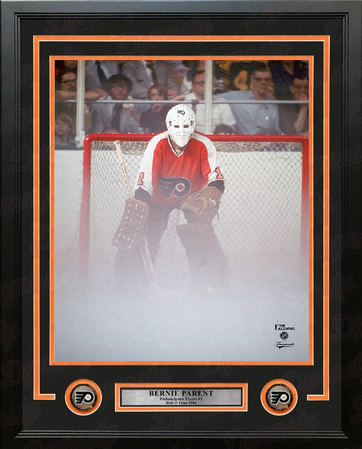 Bernie Parent Philadelphia Flyers Stanley Cup Fog Game 11" x 14" Framed Hockey Display Photo-Powers Sports Memorabilia