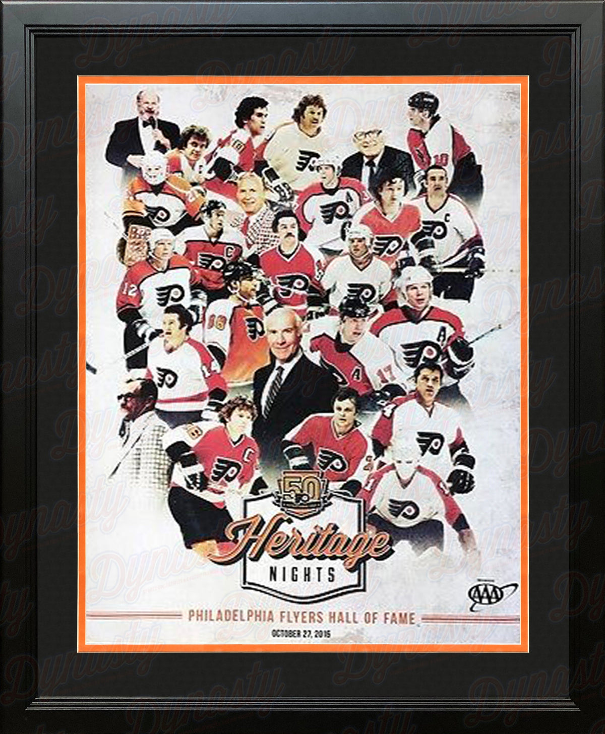 Philadelphia Flyers 50th Anniversary Heritage Nights Limited Edition Framed NHL Hockey Team Poster-Powers Sports Memorabilia
