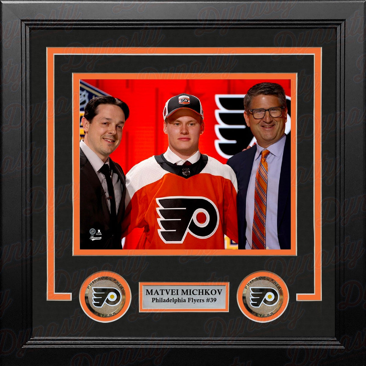 Matvei Michkov Philadelphia Flyers NHL Draft Night 8" x 10" Framed Hockey Display Photo-Powers Sports Memorabilia