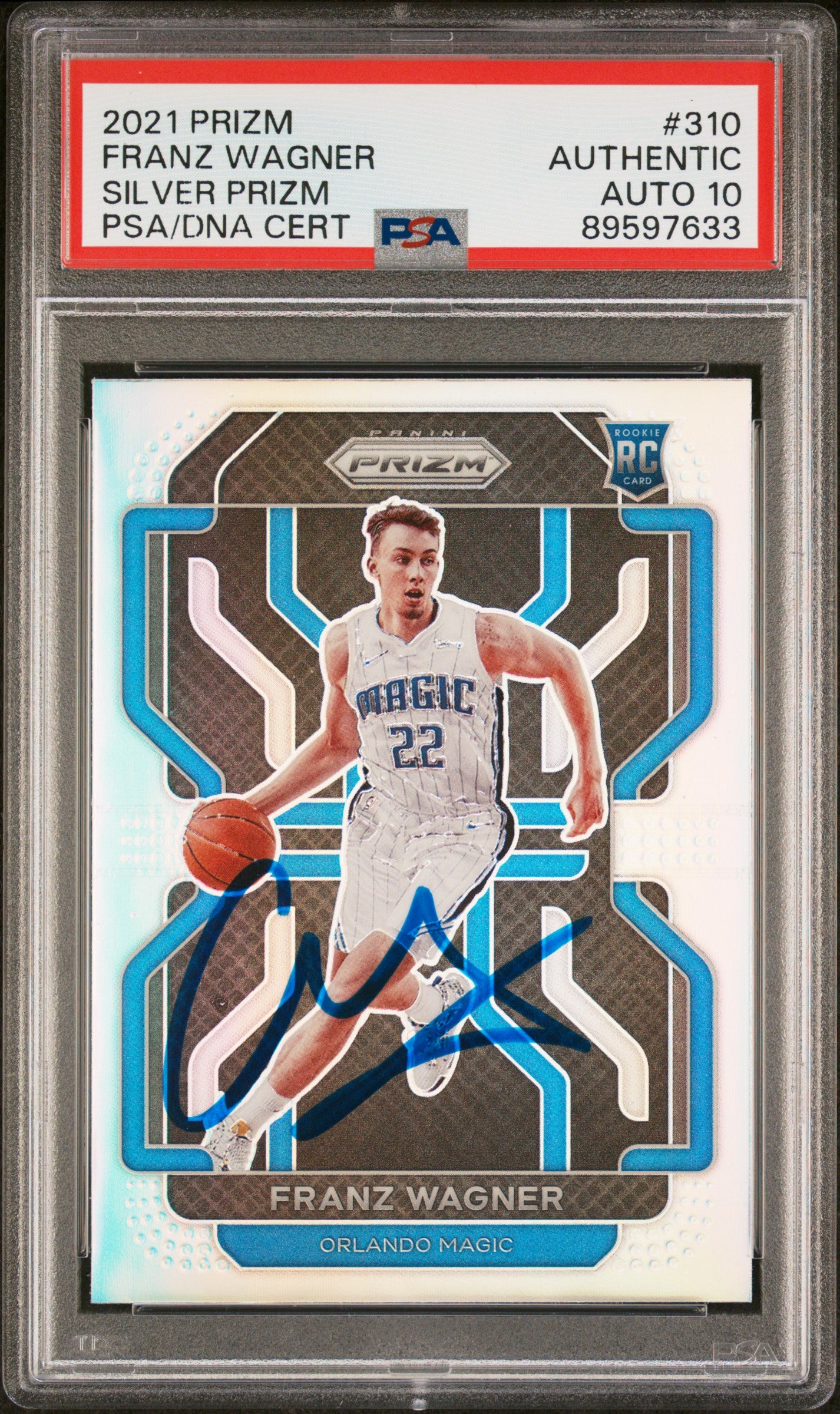 Franz Wagner 2021 Panini Silver Prizm Signed Rookie Card #310 Auto PSA