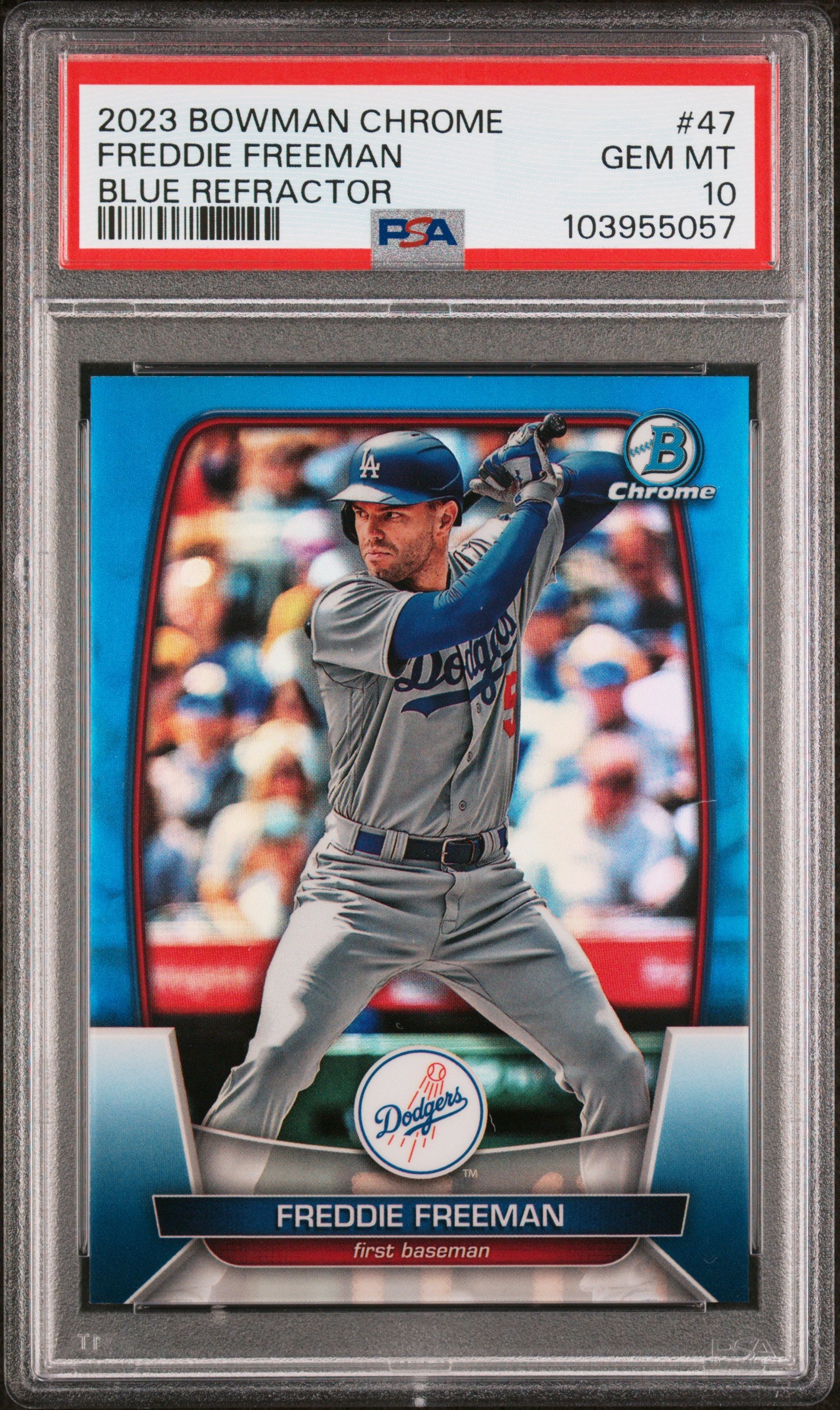 bluemanページ Freddie Freeman 2023 Bowman Chrome Blue Refractor Card #47