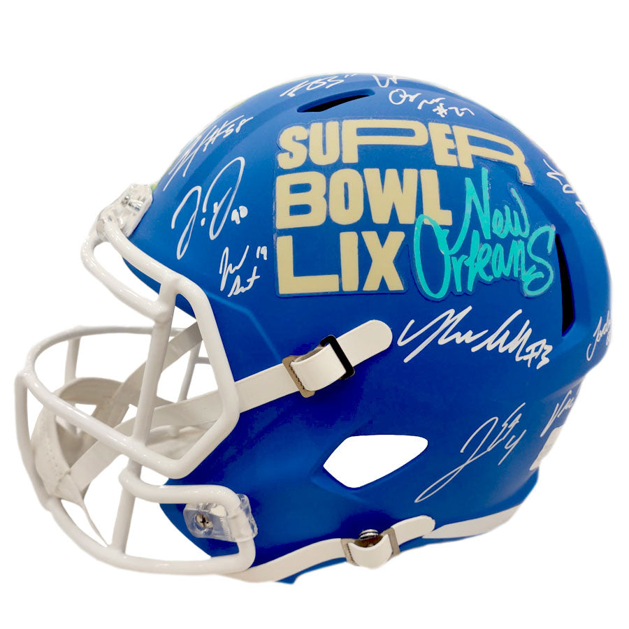 Philadelphia Eagles Team-Signed Super Bowl LIX Champions Helmet - 24 Signatures-Powers Sports Memorabilia