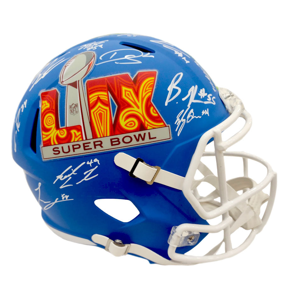 Philadelphia Eagles Team-Signed Super Bowl LIX Champions Helmet - 24 Signatures-Powers Sports Memorabilia