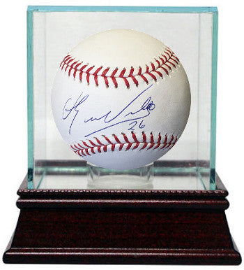 Eduardo Nunez Autographed Rawlings Official Major League Baseball #26 w/ Glass Case (blue sig) (Boston Red Sox)-Powers Sports Memorabilia