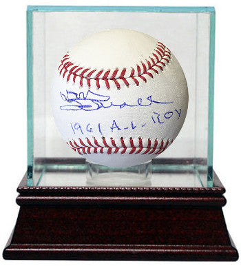 Don Schwall Autographed Official Major League Baseball w/ Glass Case 1961 AL ROY (Boston Red Sox/Pirates)-Powers Sports Memorabilia
