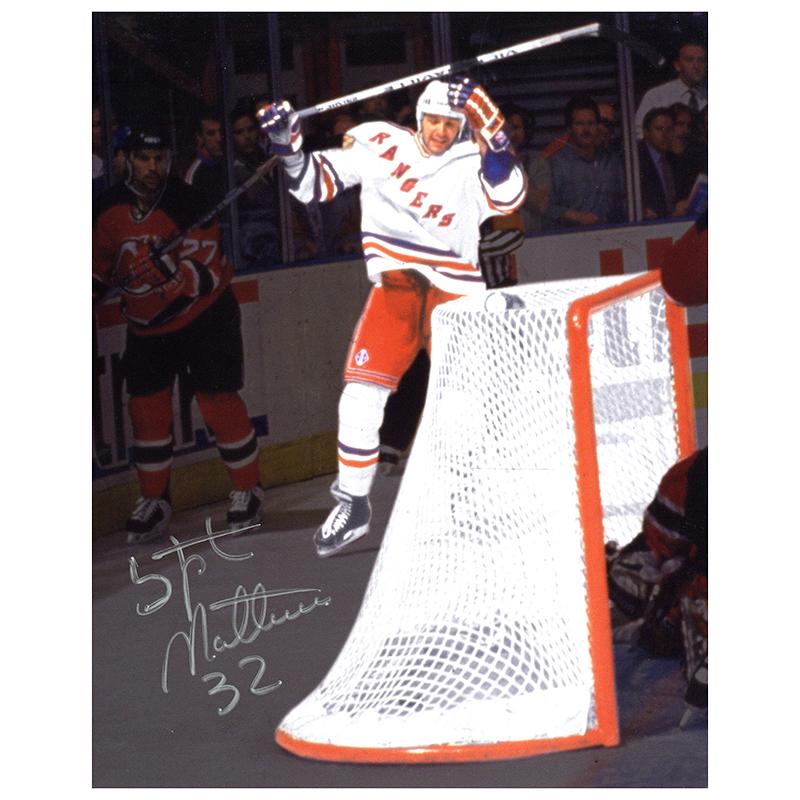 Stephane Matteau New York Rangers Signed 8x10 Photo-Powers Sports Memorabilia