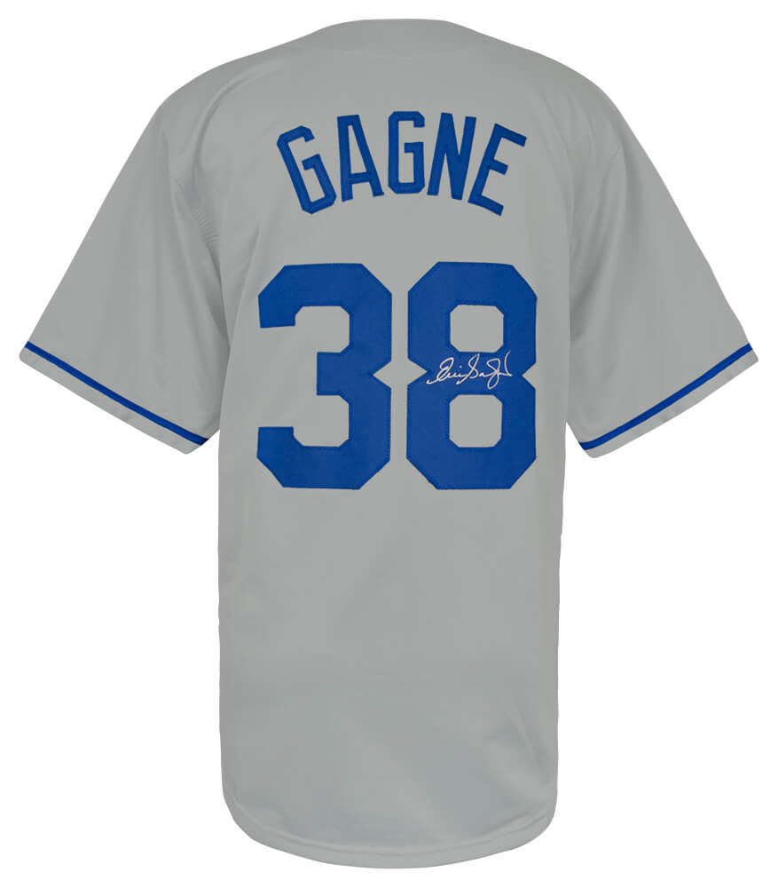 Eric Gagne Autographed Grey Custom Baseball Jersey-Powers Sports Memorabilia