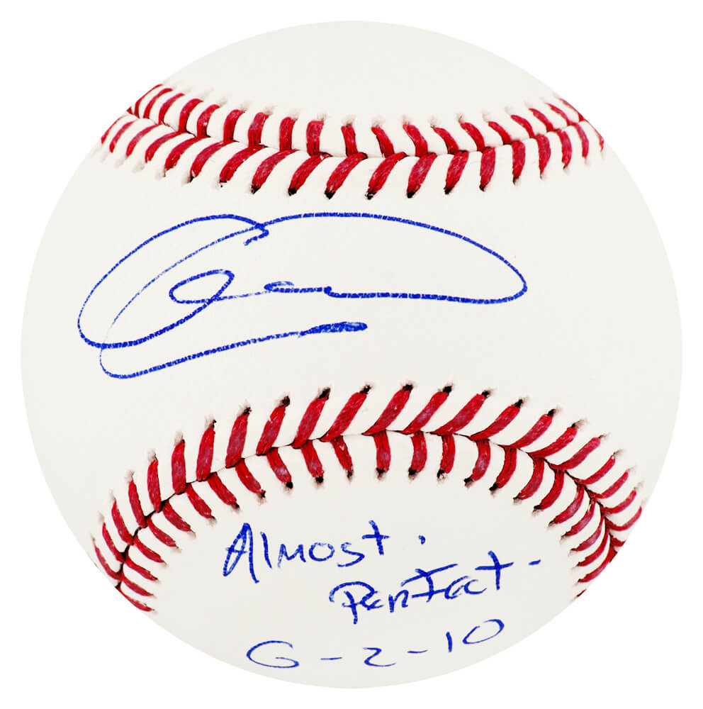 Armando Galarraga Autographed Rawlings Official MLB Baseball with Almost Perfect 6-2-10-Powers Sports Memorabilia