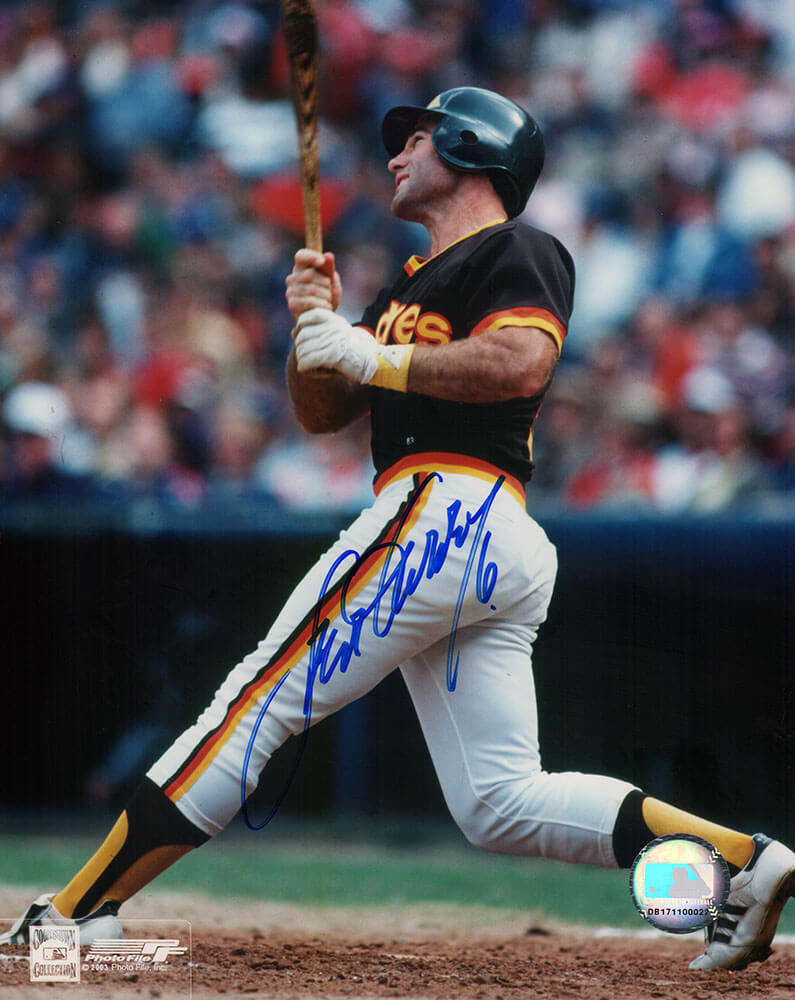 Steve Garvey San Diego Padres Autographed Swinging 8x10 Photo (In Blue)-Powers Sports Memorabilia