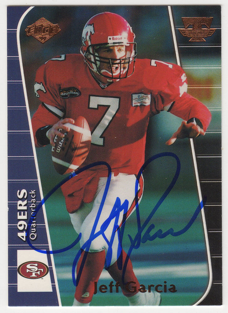 Jeff Garcia Autographed 1999 Collectors Edge Triumph Rookie Football Card #T119-Powers Sports Memorabilia