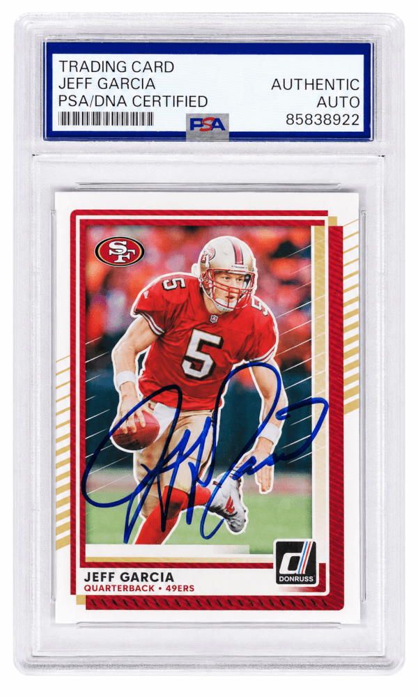 Jeff Garcia Autographed San Francisco 49ers 2025 Donruss Football Card #229 - (PSA Encapsulated)-Powers Sports Memorabilia