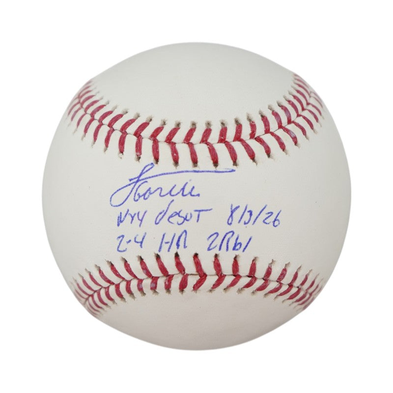 Luis Garcia Jr New York Yankees Signed Inscribed NYY Debut OMLB Baseball-Powers Sports Memorabilia
