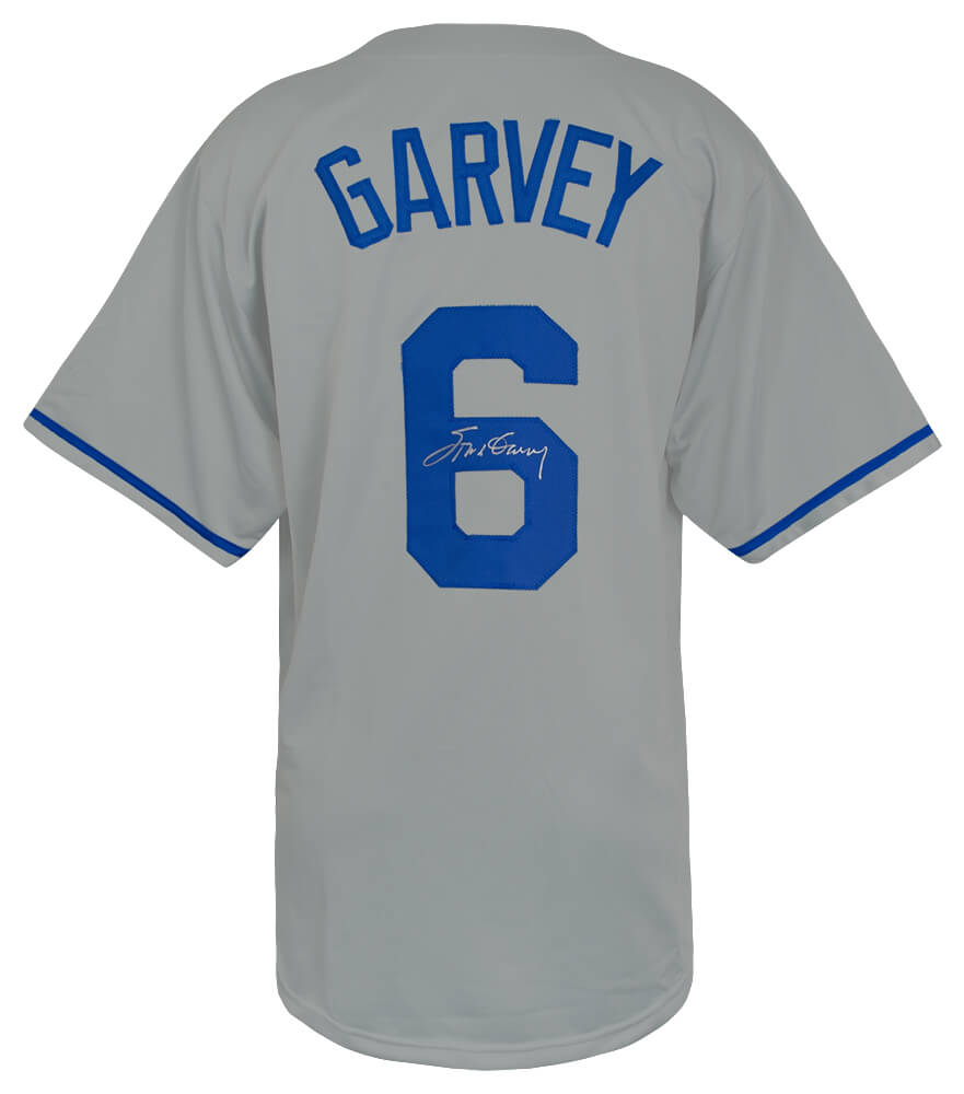Steve Garvey Autographed Grey Custom Baseball Jersey-Powers Sports Memorabilia