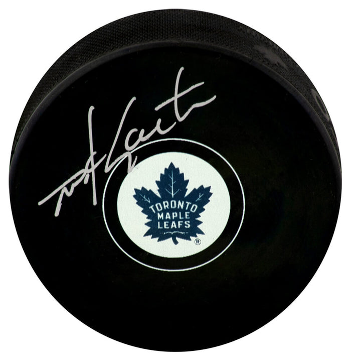 Mike Gartner Toronto Maple Leafs Autographed Logo Hockey Puck-Powers Sports Memorabilia