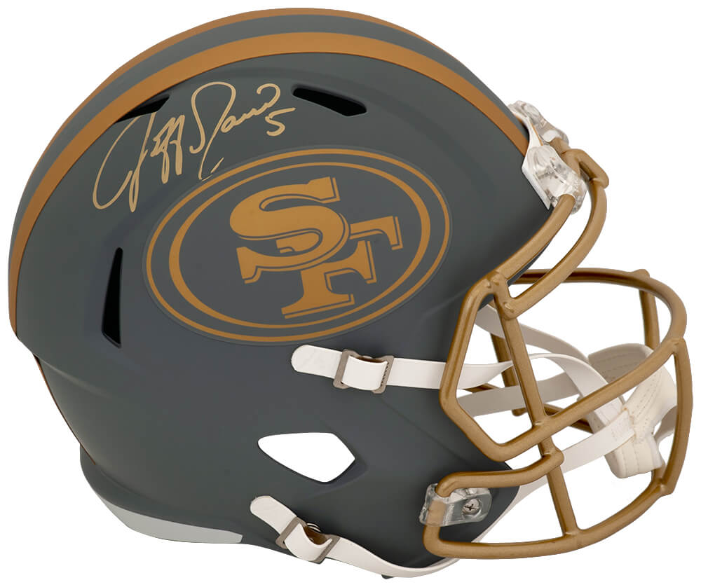 Jeff Garcia San Francisco 49ers Autographed SLATE Full Size Riddell Replica Helmet-Powers Sports Memorabilia