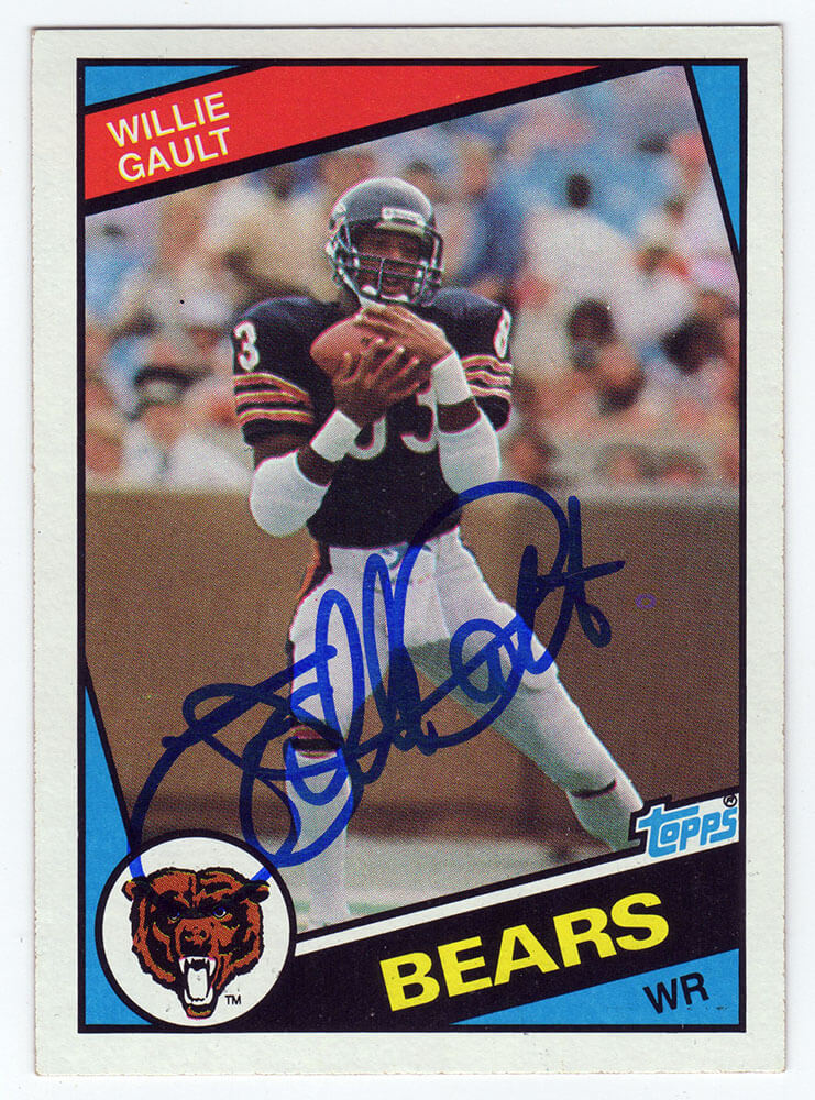 Willie Gault Autographed Chicago Bears 1984 Topps Rookie Football Trading Card #224-Powers Sports Memorabilia