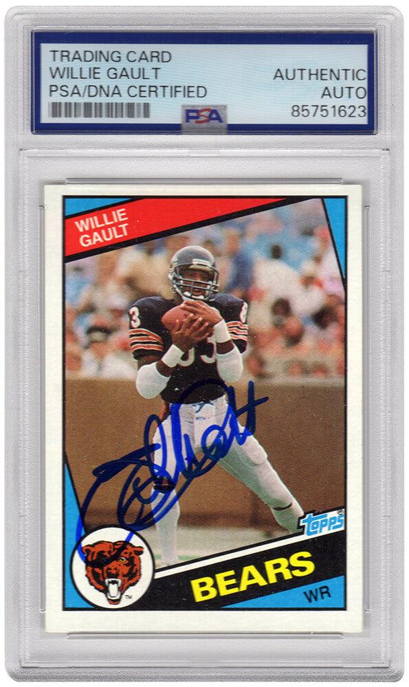 Willie Gault Autographed Chicago Bears 1984 Topps Rookie Football Card #224 - (PSA Encapsulated)-Powers Sports Memorabilia