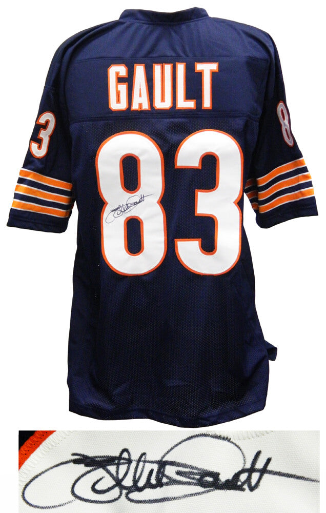 Willie Gault Autographed Navy Custom Football Jersey-Powers Sports Memorabilia